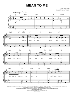 Mean To Me von Roy Turk (Download) 