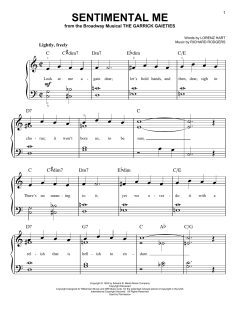 Sentimental Me von Lorenz Hart (Download) 