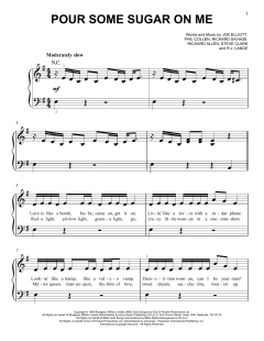 Pour Some Sugar On Me von Def Leppard (Download) 