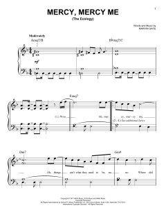 Mercy, Mercy Me (The Ecology) von Marvin Gaye (Download) 