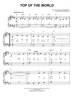 Top Of The World von John Bettis (Download) 