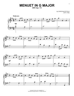 Menuet In G Major, BWV App. 114 von Christos Tsitsaros (Download) 