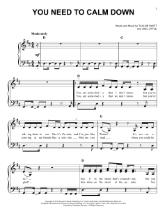 You Need To Calm Down von Taylor Swift (Download) 