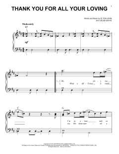 Thank You For All Your Loving von Elton John (Download) 