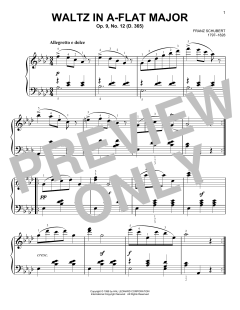 Waltz In A-Flat Major, Op. 9, No. 12 von Franz Schubert (Download) 