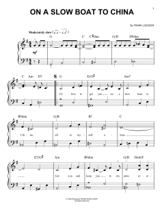 On A Slow Boat To China von Frank Loesser (Download) 