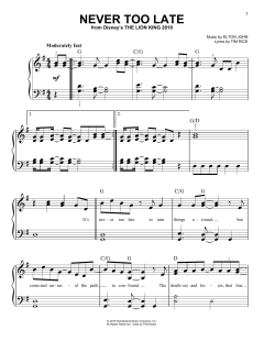 Never Too Late von Elton John (Download) 