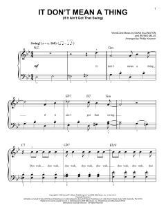 It Don't Mean A Thing (If It Ain't Got That Swing) von Irving Mills (Download) 