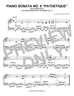 Piano Sonata No. 8 "Pathetique," Second Movement (Download) 