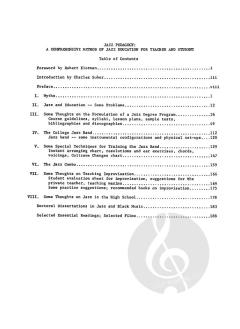 Jazz Pedagogy von David Baker 