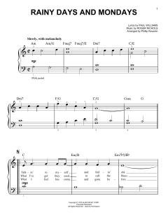 Rainy Days And Mondays von Paul Williams (Download) 