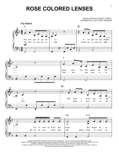 Rose Colored Lenses von Miley Cyrus (Download) 