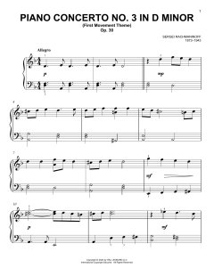 Piano Concerto No. 3 In D Minor, Op. 30 (Download) 