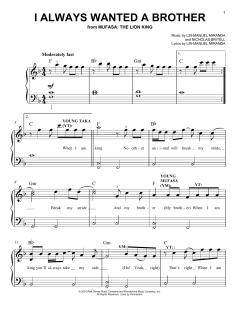 I Always Wanted A Brother von Lin-Manuel Miranda (Download) 