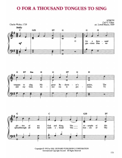 O For A Thousand Tongues To Sing von Lowell Mason (Download) 