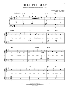 Here I'll Stay von Kurt Weill (Download) 