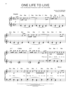 One Life To Live von Ira Gershwin (Download) 