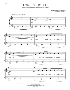 Lonely House von Kurt Weill (Download) 