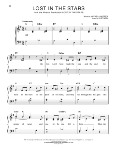 Lost In The Stars von Kurt Weill (Download) 