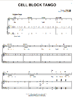 Cell Block Tango von Fred Ebb (Download) 