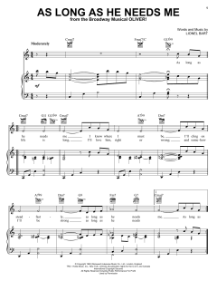 As Long As He Needs Me von Lionel Bart (Download) 