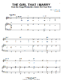 The Girl That I Marry von Irving Berlin (Download) 