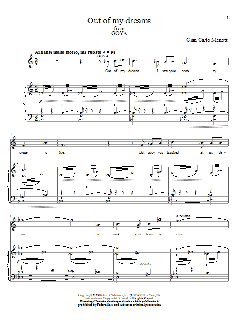 Out Of My Dreams von Gian Carlo Menotti (Download) 