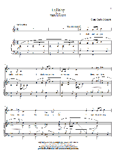 Lullaby von Gian Carlo Menotti (Download) 