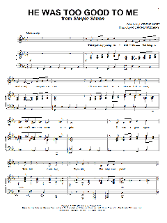 He Was Too Good To Me von Lorenz Hart (Download) 