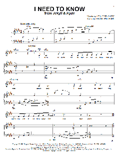 I Need To Know von Leslie Bricusse (Download) 