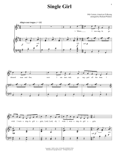 Single Girl von 19th Century American Folksong (Download) 