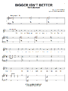 Bigger Isn't Better von Cy Coleman (Download) 