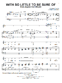 With So Little To Be Sure Of von Stephen Sondheim (Download) 