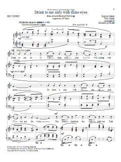 Drink To Me Only With Thine Eyes von Traditional (Download) 