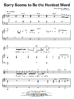 Sorry Seems To Be The Hardest Word von Elton John (Download) 