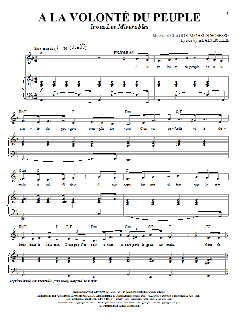 A La Volonte Du Peuple von Alain Boublil (Download) 