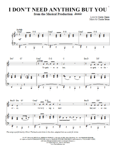 I Don't Need Anything But You von Charles Strouse (Download) 