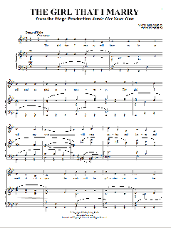 The Girl That I Marry von Irving Berlin (Download) 