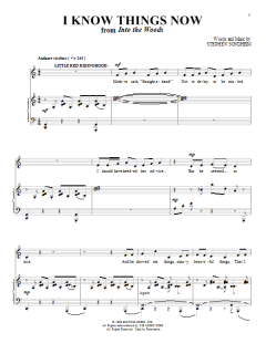 I Know Things Now von Stephen Sondheim (Download) 