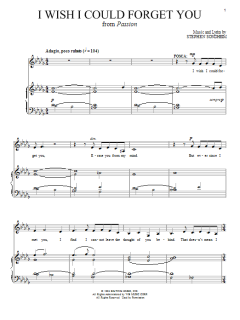 I Wish I Could Forget You von Stephen Sondheim (Download) 