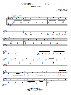 Sunrise Letter von Stephen Sondheim (Download) 