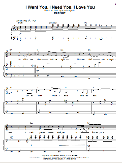 I Want You, I Need You, I Love You von Elvis Presley (Download) 