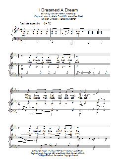 I Dreamed A Dream von Alain Boublil (Download) 