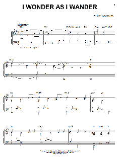 I Wonder As I Wander von John Jacob Niles (Download) 