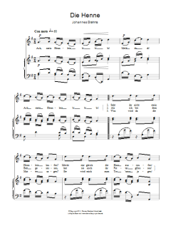 The Hen (Die Henne) von Johannes Brahms (Download) 