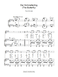 Der Schmetterling (The Butterfly) von Franz Schubert (Download) 