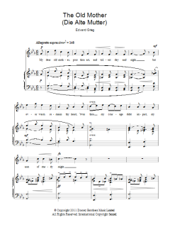 The Old Mother (Die Alte Mutter) von Edvard Grieg (Download) 