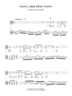Komm, Liebe Zither, Komm von Wolfgang Amadeus Mozart (Download) 