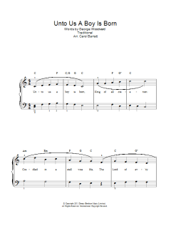 Unto Us A Boy Is Born von Traditional (Download) 