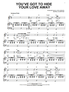 You've Got To Hide Your Love Away von John Lennon (Download) 